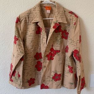 Hawaiian Flower Design Jacket